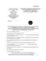 Mẫu số 07.KT: Văn bản chấp thuận cho khai thác thủy sản tại vùng biển quốc gia