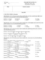 ĐỀ THI THAM KHẢO MÔN TIẾNG ANH (ĐỀ THI HK1 NĂM HỌC 2019-2020) (3)