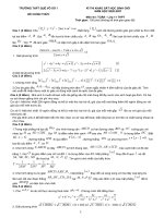 Đề khảo sát học sinh giỏi Toán 11 năm 2020 – 2021 trường THPT Quế Võ 1 – Bắc Ninh