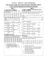 Bài tập Toán 7C Tuần 6 ( Bài tập nghỉ dịch Covid 19)