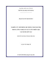 Nghiên cứu mô phỏng hệ thống tháp hấp phụ trong công nghệ sản xuất cồn nhiên liệu vận hành liên tục  