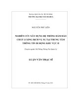Nghiên cứu xây dựng hệ thống đảm bảo chất lượng dịch vụ 3g tại trung tâm thông tin di động khu vực ii  
