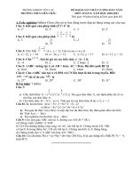 Đáp an KS đầu năm Toán 8