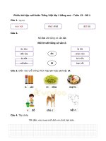 Phiếu BT Tiếng Việt lớp 1 – tuần 13