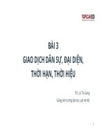 Bài giảng luật dân sự việt nam bài 3   ths  lê thị giang 