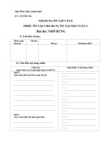 Nội dung ôn tập Ngữ Văn 8 - Tuần 4