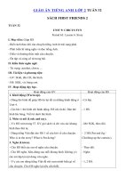 Tải Giáo án Tiếng Anh lớp 2 Tuần 32 sách First Friends 2 - Giáo án môn tiếng Anh lớp 2 theo tuần