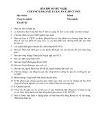 Bìa hồ sơ đề nghị cho NCS bảo vệ luận án tiến sĩ cấp Cơ sở