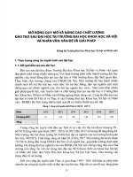Mở rộng quy mô và nâng cao chất lượng đào tạo sau đại học tại trường Đại học Khoa học Xã hội và Nhân vần: vấn đẽ và giải pháp