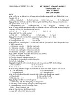 ĐỀ LUYỆN THI VÀO LỚP 10 THPT MÔN SINH LẦN 5 năm học 2019-2020 (1)