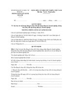 Mẫu quyết định hủy bỏ nội dung đăng ký thay đổi nội dung đăng ký doanh nghiệp