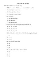 Tuần 28 - Khối 2 - Toán - Bài ôn tuần 28