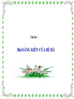 Tập đọc 2 : Tuần 10: Sáng kiến của bé Hà