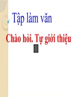 Tập làm văn 2 - Tuần 2: Chào hỏi. Tự giới thiệu