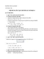 Nội dung ôn tập số học 6 chương 2- Học tại nhà