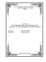 Chuyên đề: TÍCH HỢP KIẾN THỨC LIÊN MÔN DẠY BÀI 2,  LỊCH SỬ 6 “CÁCH TÍNH THỜI GIAN TRONG LỊCH SỬ