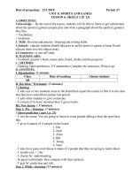 Tiếng anh tuần 23-Lớp 6 - Thí điểm