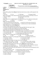 Đề thi học kì 1 Địa lí 10 năm học 2020 – 2021