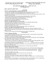 Đề cương ôn tập HKI môn vật lý khối 10 năm học 2020 - 2021