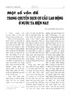 Một số vấn đề trong chuyển dịch cơ cấu lao động ở nước ta hiện nay