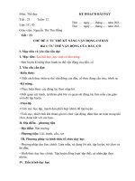 Giáo án thể dục lớp 1 tuần 12+ 13