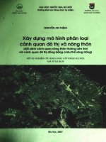 Xây dựng mô hình phân loại cảnh quan đô thị và nông thôn (đối sánh cảnh quan nông thôn Hoàng Liên Sơn với cảnh quan đô thị đồng bằng châu thổ sông Hồng)