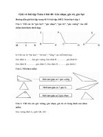 Giải vở bài tập Toán 4 bài 40: Góc nhọn, góc tù, góc bẹt