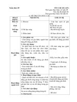 Giáo án phụ tuần 09 Chủ đề nhánh ''Đồ dùng trong gia đình