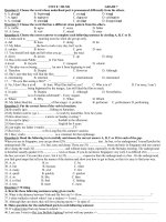 Phiếu học tập Anh 7A Tuần 6 bài tập nghỉ dịch Covid 19