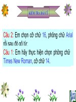 Chủ đề 3: Bài 4 Chọn phông chữ, cỡ chữ | Tiểu học Dương Quang