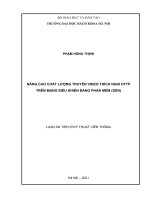 Nâng cao chất lượng truyền video thích nghi HTTP trên mạng điều khiển bằng phần mềm (SDN) 