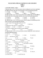 Bài tập ôn tập cho học sinh trong thời gian nghỉ phòng dịch.