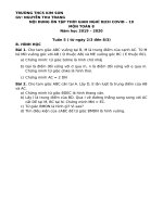 Nội dung ôn tập Hình học 8 - Tuần 5