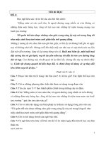 Đọc hiểu ngữ văn 8 kì 1 mới nhất (có đáp án)