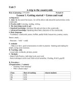 E 9 W 7 8 P 14-16 UNIT 3 GETTING STARED L& READ SPEAK LISTEN