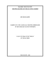 Nghiên cứu ước lượng SoC Pin Lithium Ion sử dụng bộ lọc Kalman mở rộng