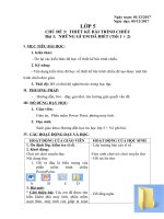 GIÁO ÁN CHỦ ĐÈ 3: THIẾT KẾ BÀI TRÌNH CHIẾU BÀI 1: NHỮNG ...