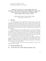 Chế tạo các dụng cụ thí nghiệm thực vật để tăng cường hoạt động thực nghiệm của học sinh trong học tập các kiến thức về hiện tượng quan điện trong ở lớp 12 TPHT