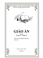 Giáo án lớp 2A tuần 13 đến tuần 17