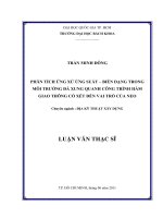 Phân tích ứng xử ứng suất   biến dạng trong môi trường đá xung quanh công trình hầm giao thông có xét đến vai trò của neo  