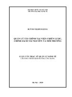 Luận văn thạc sĩ quản lý tài chính tại viện chiến lược, chính sách tài nguyên và môi trường