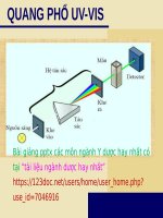 QUANG PHỔ UV - VIS ppt _ HÓA PHÂN TÍCH