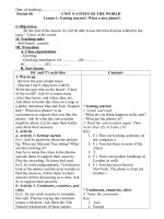 unit 9 lesson 1  thcs tề lỗ