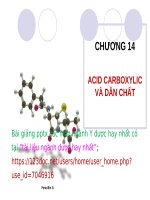 ACID CARBOXYLIC và dẫn CHẤT ppt _ HÓA HỮU CƠ