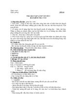 Ngày giảng: Tiết 64 TRẢ BÀI TẬP LÀM VĂN SỐ 3 BÀI KIỂM TRA VĂN