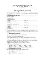 Mẫu biên bản nghiệm thu đổ bê tông cột