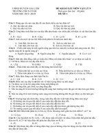 Đề  Thi Thử vào 10 môn Lý năm 2020 Trường THCS Cổ Bi