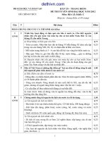 Đáp án Đề thi đại học môn Địa khối C năm 2012 | dethivn.com