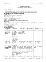 MA TRẬN ĐỀ THI HỌC KÌ I - MÔN SINH 10 - NĂM HỌC 2020-2021