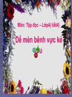 Tiếng việt 4 TD De men benh vuc ke yeu - tiep theo